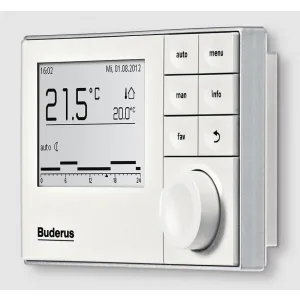 Комнатный регулятор Buderus RC300, модуль управления со встроенным датчиком температуры в помещении Комнатный регулятор Buderus RC300, модуль управления со встроенным датчиком температуры в помещении